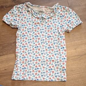 Boden Kids Floral Tee - Blue, Pink, Orange